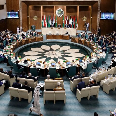 A meeting of Arab League foreign ministers in Cairo on May 7, 2023.